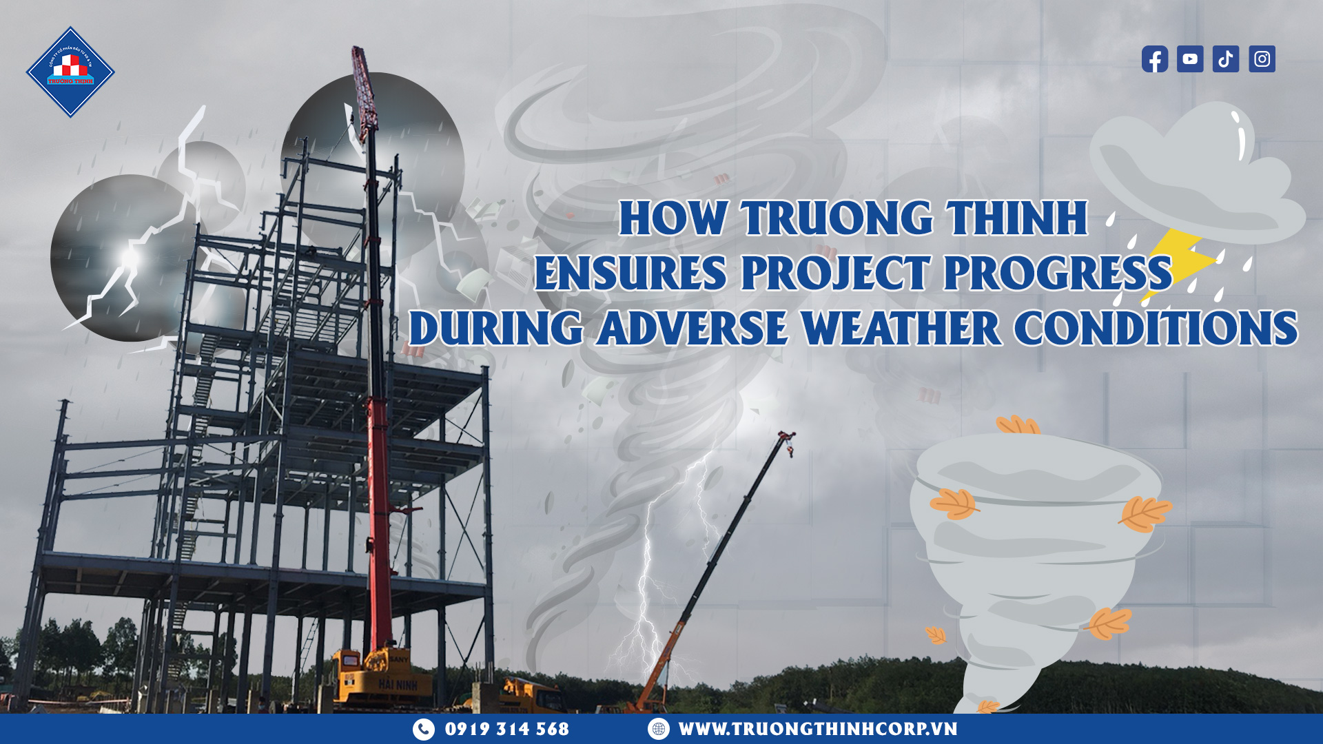 How Truong Thinh ensures project progress during adverse weather conditions